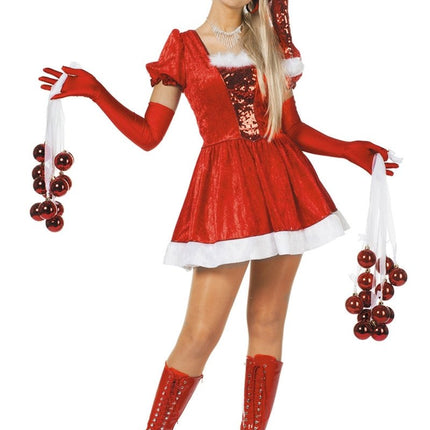 Kerst Jurk Rood Dames van Wilbers & Wilbers koop je bij Partywinkel