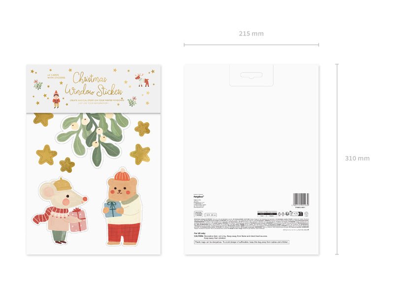 Kerst Raamsticker 40st van Partydeco koop je bij Partywinkel