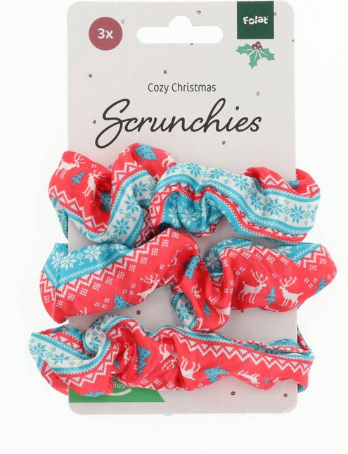 Kerst Scrunchies 3st van Folat koop je bij Partywinkel