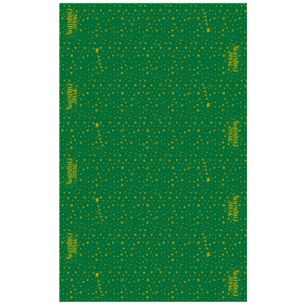 Kerst Tafelkleed Groen Goud Merry Christmas 2,74m van Paper Dreams koop je bij Partywinkel