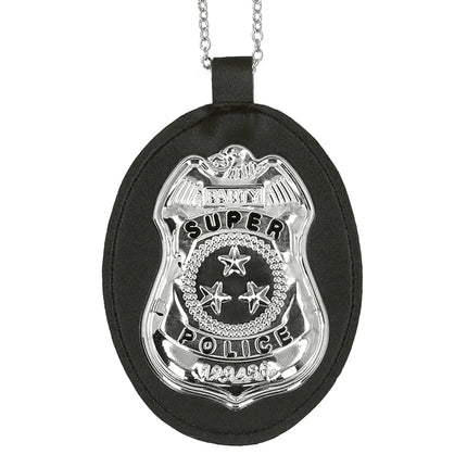 Ketting Badge 'Super police' van Boland koop je bij Partywinkel