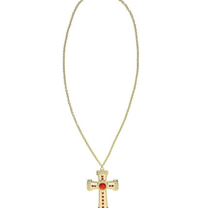 Ketting Kruis Met Edelsteen van Widmann koop je bij Partywinkel