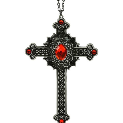 Ketting Kruis Rode Juwelen van Widmann koop je bij Partywinkel
