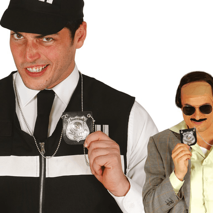 Ketting Politie Badge 8cm van Fiestas Guirca koop je bij Partywinkel