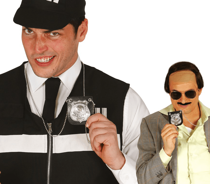 Ketting Politie Badge 8cm van Fiestas Guirca koop je bij Partywinkel