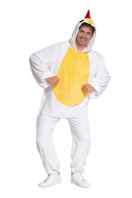 Kip Onesie Wit van PartyXclusive koop je bij Partywinkel