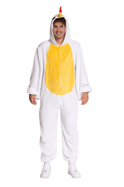 Kip Onesie Wit van PartyXclusive koop je bij Partywinkel