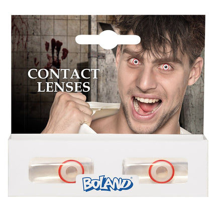 Kleurlenzen Psycho Wit Rood van Boland koop je bij Partywinkel