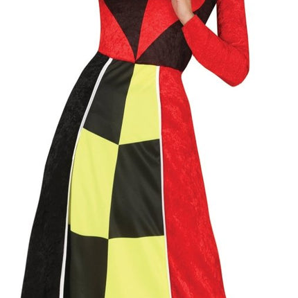 Koningin Jurk Zwart Rood Dames Harten van Fiestas Guirca koop je bij Partywinkel