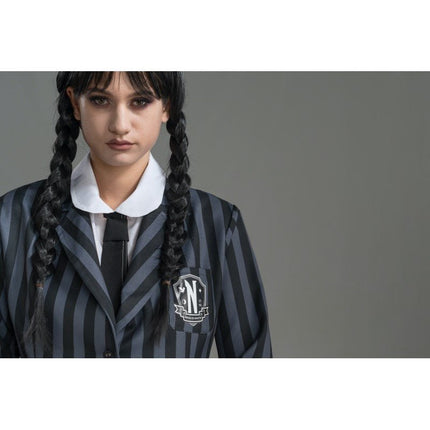 Kostuum Wednesday School Uniform Zwart/Grijs van CHAKS koop je bij Partywinkel