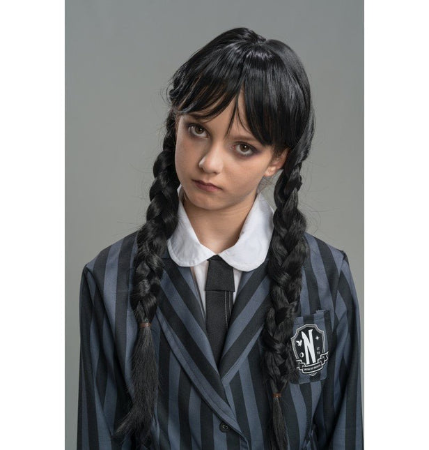 Kostuum Wednesday School Uniform Zwart/Grijs Kind van CHAKS koop je bij Partywinkel