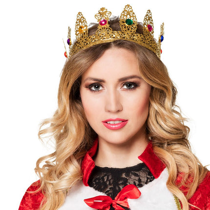 Kroon Koningin Goud 22cm van Boland koop je bij Partywinkel