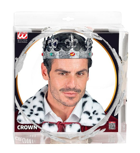 KROON METAAL ZILVER MET EDELSTENEN van Widmann koop je bij Partywinkel