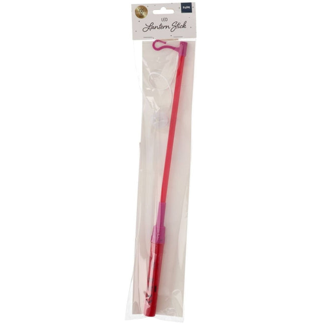 Lampionstokje Rood 40cm incl. batterij van Folat koop je bij Partywinkel
