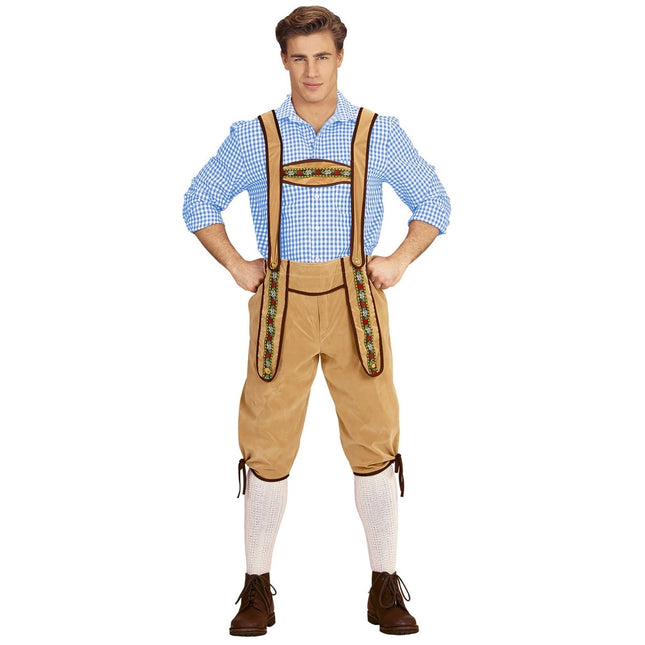 Lederhose Beige Heren van Widmann koop je bij Partywinkel
