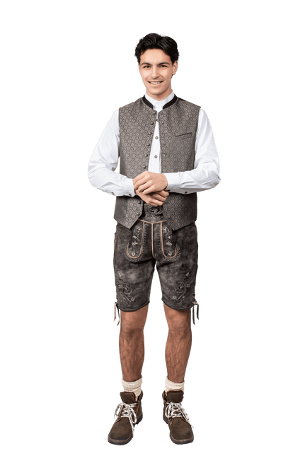 Lederhose Grijs van Haus Huberts koop je bij Partywinkel