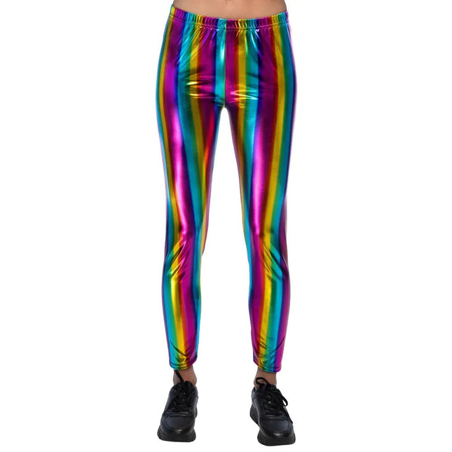 Legging Metallic Regenboog van Boland koop je bij Partywinkel