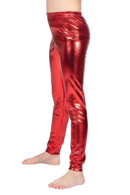 Legging metallic Rood(V) van Wilbers & Wilbers koop je bij Partywinkel