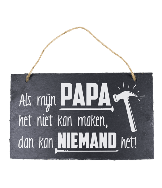 Leisteen Bordje Mijn Papa 25cm van Paper Dreams koop je bij Partywinkel