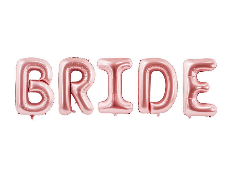 Letterballon Set Bride Rose Goud Leeg 2,8m van Partydeco koop je bij Partywinkel