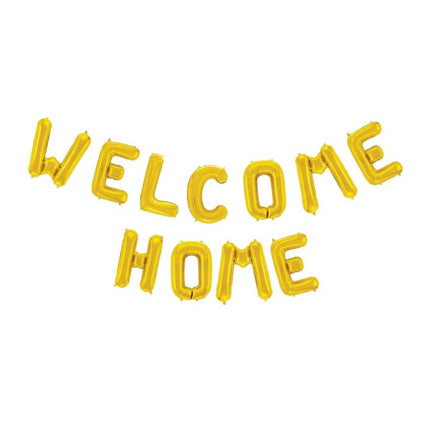 Letterballon Set Welcome Home Goud van WeFiesta koop je bij Partywinkel