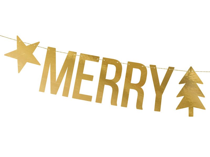 Letterslinger Merry Christmas 1,5m van Partydeco koop je bij Partywinkel