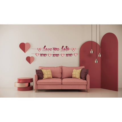 Rood Roze Letterslinger Love You Lots 1,50m 2st van Folat koop je bij Partywinkel