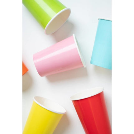 Lichtblauwe Bekers Karton 350ml 8st van Folat koop je bij Partywinkel