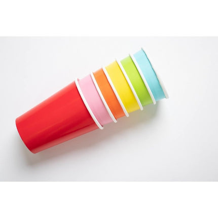 Lichtblauwe Bekers Karton 350ml 8st van Folat koop je bij Partywinkel