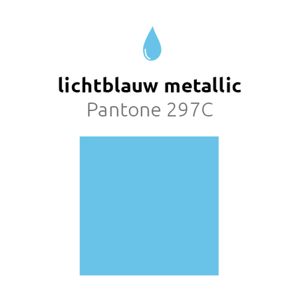 Lichtblauwe Reuze Ballon Metallic 60cm van Balloonia koop je bij Partywinkel