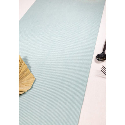 Lichtblauwe Tafelloper 3m van CHAKS koop je bij Partywinkel