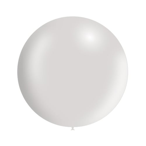Lichtgrijze Reuze Ballon Metallic 60cm van Balloonia koop je bij Partywinkel