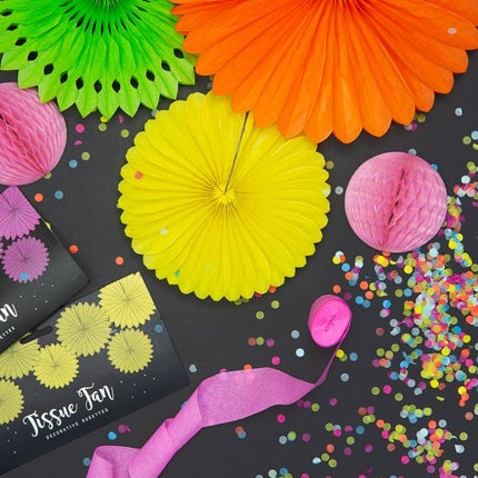 Lichtgroene Papieren Waaiers 20cm 3st van Partydeco koop je bij Partywinkel