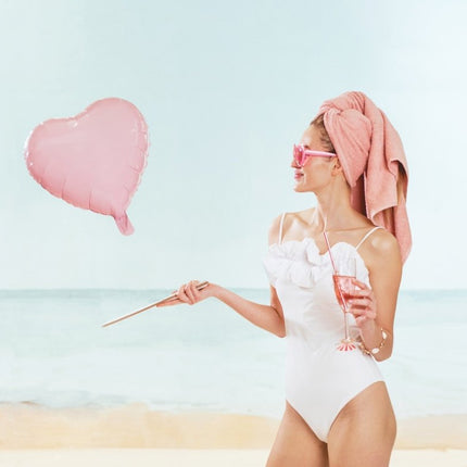 Lichtroze Helium Ballon Hart 45cm van Partydeco koop je bij Partywinkel