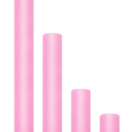 Lichtroze Tule Rol 30cm 9m van Partydeco koop je bij Partywinkel