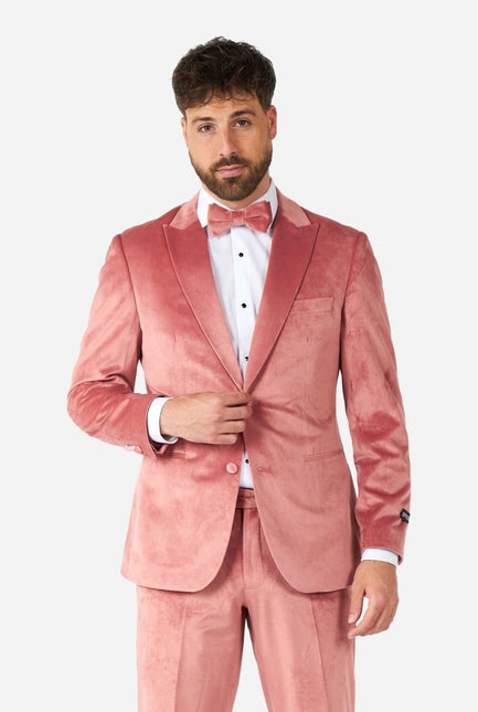 Lichtroze Velvet Smoking Heren OppoSuits van OppoSuits koop je bij Partywinkel