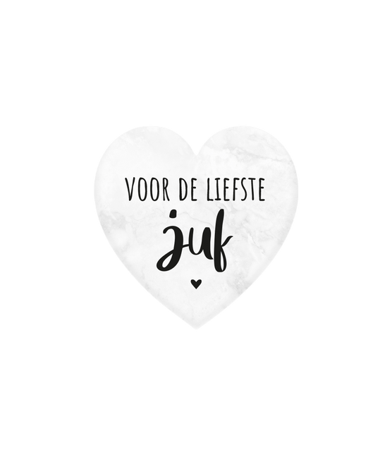 Lieve Juf Marmer Hartje 5cm van Paper Dreams koop je bij Partywinkel