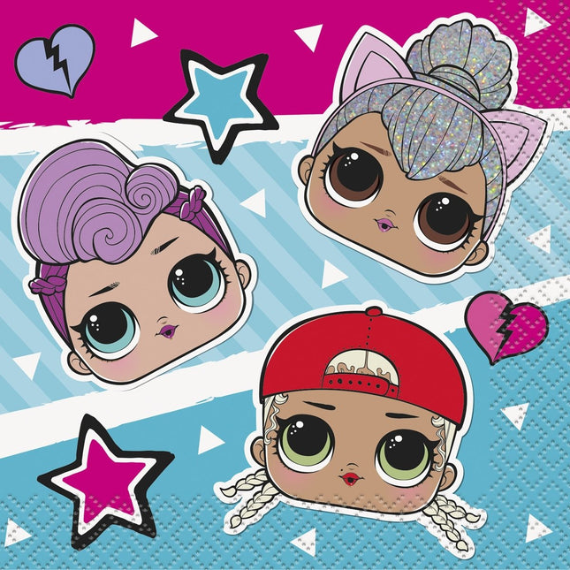 Lol Surprise Servetten 16st van Unique koop je bij Partywinkel