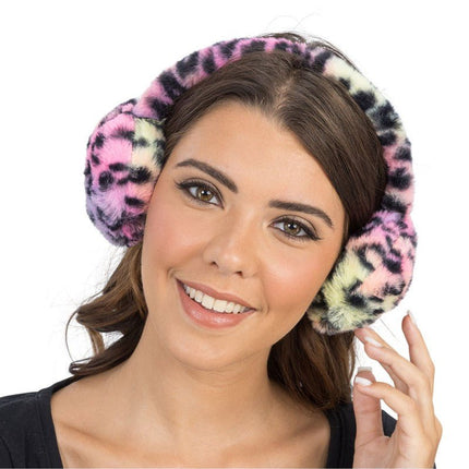 Luipaard Oorwarmers gekleurd van CHAKS koop je bij Partywinkel