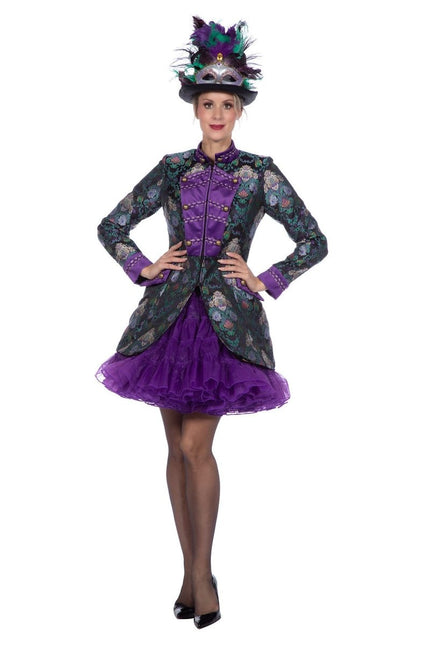 Groen Paarse Jas Dames van Wilbers & Wilbers koop je bij Partywinkel