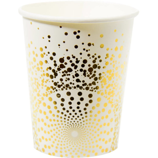 Luxury Gold Bekers 250ml 6st van Folat koop je bij Partywinkel