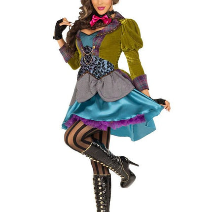 Mad Hatter Jurk Dames Fluweel Leg Avenue van Leg Avenue koop je bij Partywinkel