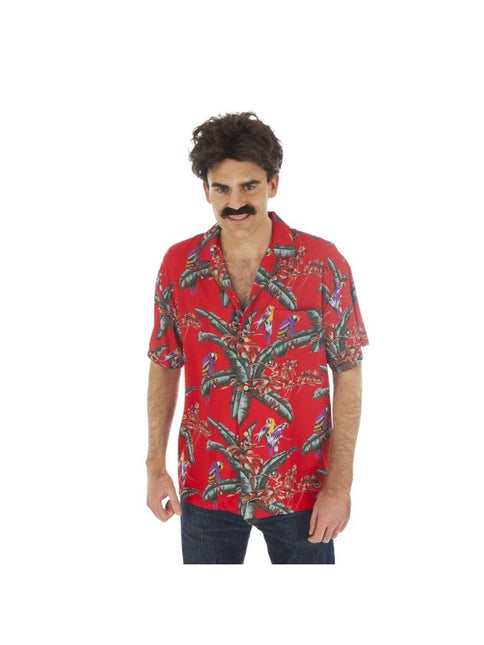 Magnum Overhemd Rood Met Tropische Print van CHAKS koop je bij Partywinkel