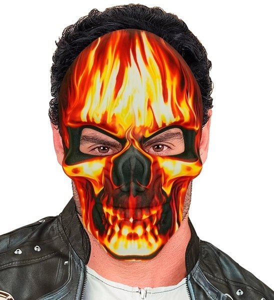 MASKER BRANDENDE SCHEDEL - STOF van Widmann koop je bij Partywinkel