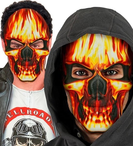 MASKER BRANDENDE SCHEDEL - STOF van Widmann koop je bij Partywinkel