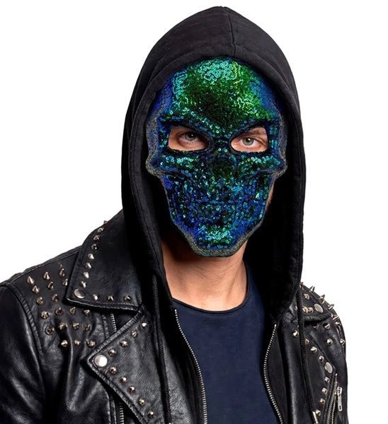 MASKER SCHEDEL - PAILLETTEN van Widmann koop je bij Partywinkel