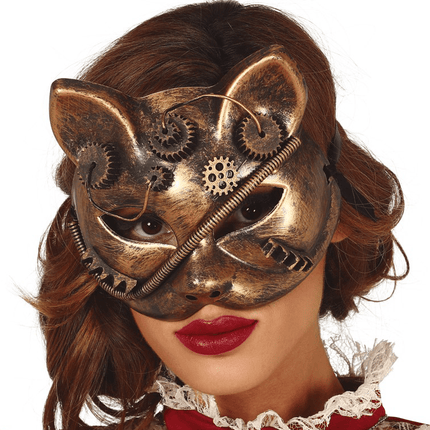 Masker Steampunk Kat van Fiestas Guirca koop je bij Partywinkel