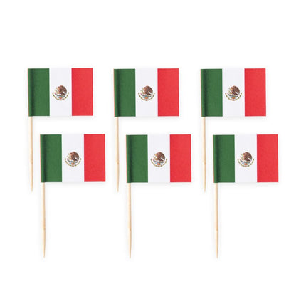 Mexico Cocktailprikkers Mexico 6cm 50st van WeFiesta koop je bij Partywinkel