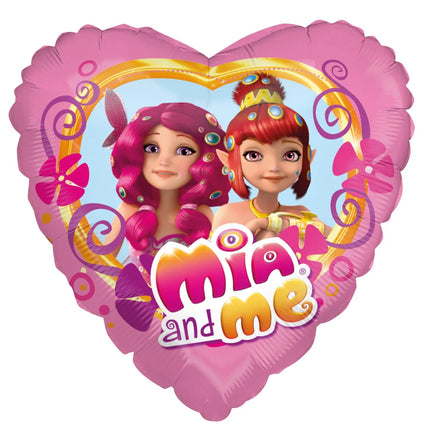 Mia And Me -heliumilmapallo, sydän, tyhjä, 45 cm