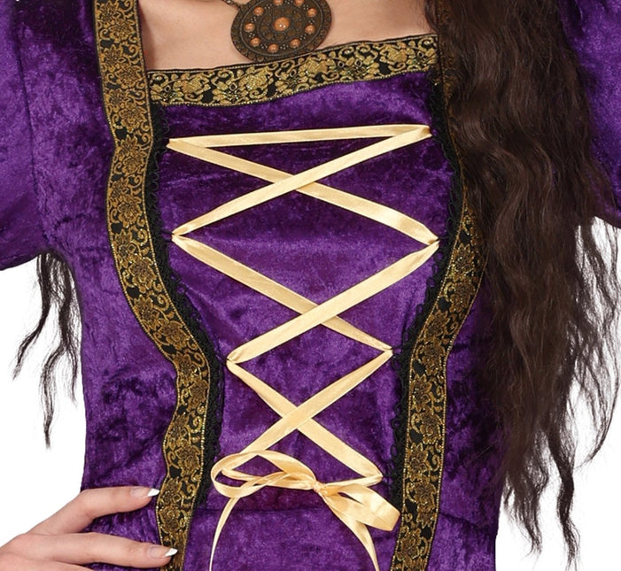 Middeleeuwen Jurk Paars Dames van Fiestas Guirca koop je bij Partywinkel